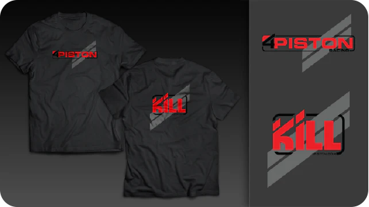 4 Piston Racing branding